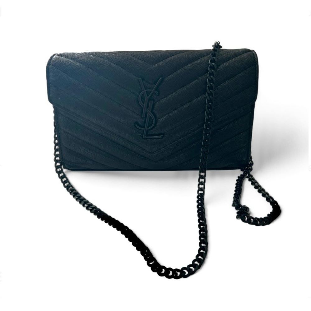 YSL Envelope Handbag With Chain ALL BLACK